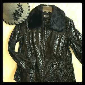 Black + Faux Fur Jacket